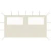 SUPERMARKET Paroi Latérale De Belvédère Avec Fenêtres 4x2 M Crème -Pergola Soldes 63664624 1