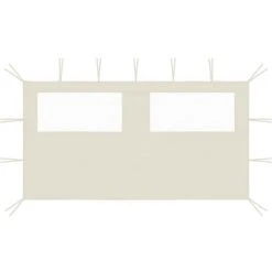 SUPERMARKET Paroi Latérale De Belvédère Avec Fenêtres 4x2 M Crème