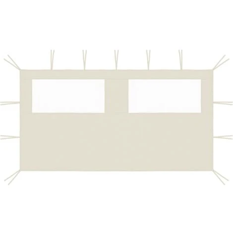 SUPERMARKET Paroi Latérale De Belvédère Avec Fenêtres 4x2 M Crème 3 SUPERMARKET Paroi Latérale De Belvédère Avec Fenêtres 4x2 M Crème
