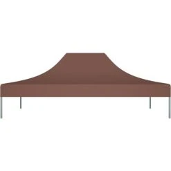 SUPERMARKET Toit De Tente De Réception 4x3 M Marron 270 G/m² -Pergola Soldes 63665013 3