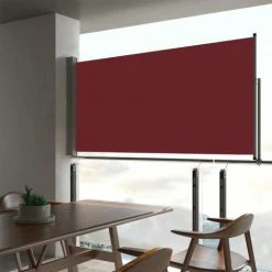 SUPERMARKET Auvent Latéral Rétractable De Patio 80x300 Cm Rouge