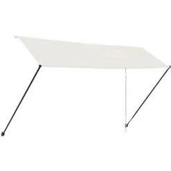 SUPERMARKET Auvent Rétractable Avec LED 400x150 Cm Crème -Pergola Soldes 63666667 3