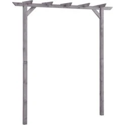 SUPERMARKET Pergola De Jardin Gris 200x40x205 Cm Bois De Pin Imprégné