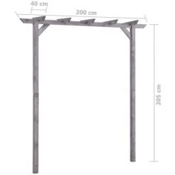 SUPERMARKET Pergola De Jardin Gris 200x40x205 Cm Bois De Pin Imprégné 11 SUPERMARKET Pergola De Jardin Gris 200x40x205 Cm Bois De Pin Imprégné -Pergola Soldes 63676771 5