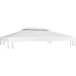 SUPERMARKET Toile De Toit De Belvédère 2 Niveaux 310 G/m² 4x3 M Blanc 8 SUPERMARKET Toile De Toit De Belvédère 2 Niveaux 310 G/m² 4x3 M Blanc -Pergola Soldes 63677956 2