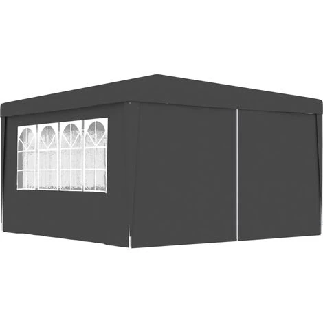 SUPERMARKET Tente De Réception Et Parois Latérales 4x4 M Anthracite 90 G/m² 3 SUPERMARKET Tente De Réception Et Parois Latérales 4x4 M Anthracite 90 G/m²