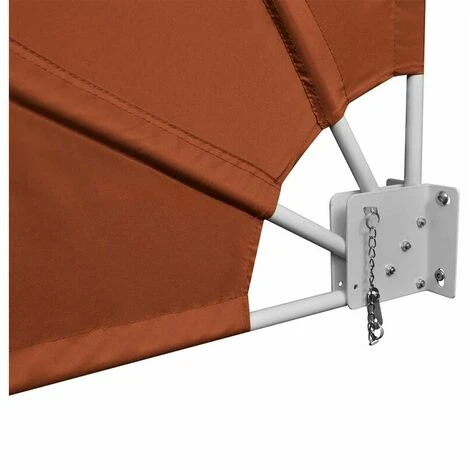 DENUOTOP Store Extérieur Auvent Lateral Pliable De Balcon Terre Cuite 140x140 Cm 6 DENUOTOP Store Extérieur Auvent Lateral Pliable De Balcon Terre Cuite 140x140 Cm – Image 4