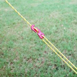 ROSIER 4 Pièces Cordes Pour Tente Réfléchissante, Corde De Tente Réfléchissante, Avec Réglage, Il Est Très Approprié Pour Le Camping En Plein Air, La Randonnée, L'Auvent, La Tente, Etc (jaune, 4 Mètre Chacun)——VEBTles -Pergola Soldes 63707094 5