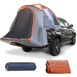 COSTWAY Tente De Lit Pour Camionnette Portable 265 Cm X 178 Cm 2 Personnes Double Epaisseur Avec Housse Amovible Porte Avec Fermeture Eclair En Nylon Double Face Pour Camping, Randonnée