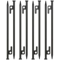 LIFCAUSAL Paquet De 8 Piquets De Tente En Métal Robuste Pour Piquets De Tente En Acier De Camping 12 Pouces Incassables Et Inflexibles