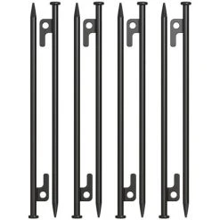 LIFCAUSAL Paquet De 8 Piquets De Tente En Métal Robuste Pour Piquets De Tente En Acier De Camping 16 Pouces Incassables Et Inflexibles