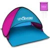 LIFCAUSAL Abri De Tente De Plage Extérieur Instantané Multicolore Mini Parasol De Plage Avec Sac De Transport, Bleu Et Rouge