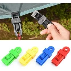 GALOZZOIT Bache Tente Clip En Plastique 20 Pieces Multi-usages Clips De Bâche De Tente En Plastique Snaps Pour Bâches, Auvents Et Couvertures, Tentes, Camping En Plein Air, Caravane, Auvents-le Noir -Pergola Soldes 63748967 4