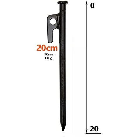 LTS FAFA Tente En Acier De 5 Pièces * 20cm, Goujons Filetés Résistants Pour Le Camping Et L'extérieur 5 LTS FAFA Tente En Acier De 5 Pièces * 20cm, Goujons Filetés Résistants Pour Le Camping Et L'extérieur – Image 3