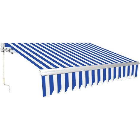 TolleTour Store De Balcon Store Banne Manuel Store Extérieur Auvent Balcon Articulé Anti-UV Terrasse Jardin Bleu Blanc 250 X 200 Cm - Bleu 3 TolleTour Store De Balcon Store Banne Manuel Store Extérieur Auvent Balcon Articulé Anti-UV Terrasse Jardin Bleu Blanc 250 X 200 Cm - Bleu
