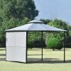 JN.SONGS Tonnelle De Jardin Avec écran Latéral Tente Pavillon Revêtement Hydrofuge 180 G/m² Pour Patio Jardins 3x3x2.68 M Gris -Pergola Soldes 63780381 1