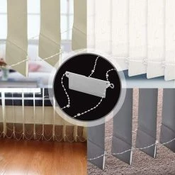 ROSIER Chaîne De Store Vertical De 20 M - Accessoires De Store Vertical Et 5 Connecteurs De Cordon De Store - Chaîne De Fond De Store Vertical Pour Lattes De 89 Mm,—VEBTles -Pergola Soldes 63813298 4