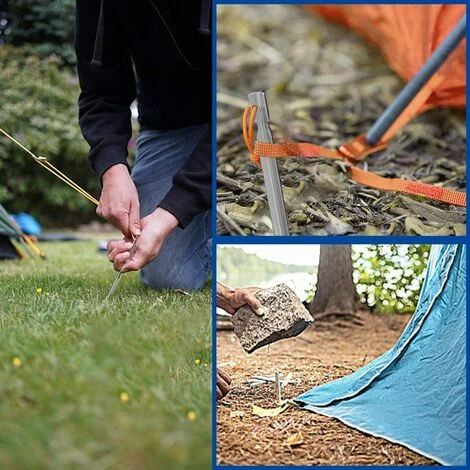 BENOBBY KIDS Piquets Tente,Sardines Camping,6Pièces Sardines De Fixation,Sardines Tente Camping Piquet Tente Aluminium Chevilles En Titane Forme De V Accessoires De Tente De Camping-18cm 6 BENOBBY KIDS Piquets Tente,Sardines Camping,6Pièces Sardines De Fixation,Sardines Tente Camping Piquet Tente Aluminium Chevilles En Titane Forme De V Accessoires De Tente De Camping-18cm – Image 4