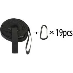 BENOBBY KIDS Corde De Camping De 4.3 Mètres Avec 19 Mousquetons Porte-clés, Corde Portable De Suspension Avec Crochets Pour Le Camping, La Randonnée, Les Accessoires De Tente En Plein Air