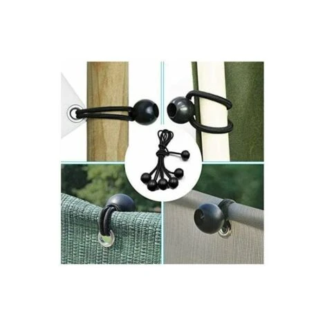 Kueatily 10 Ensembles De Kits De Clips De Bâche, Clip De Verrouillage Robuste, Clip De Tente Avec élastique Sphérique, Couverture En Toile, Auvent, Auvent, Camping En Plein Air. 4 Kueatily 10 Ensembles De Kits De Clips De Bâche, Clip De Verrouillage Robuste, Clip De Tente Avec élastique Sphérique, Couverture En Toile, Auvent, Auvent, Camping En Plein Air. – Image 2