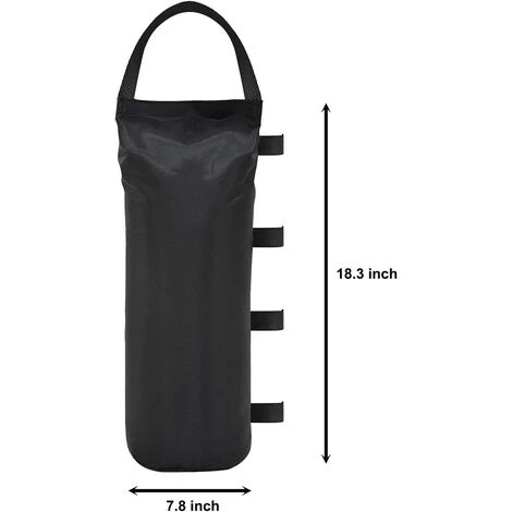EAUDACè Lot De 4 Sacs De Sable Extra Larges De 50,8 Kg Pour Auvent De Tente Pop-up Ez - Noir (sans Sable) - Noir Foncé 4 EAUDACè Lot De 4 Sacs De Sable Extra Larges De 50,8 Kg Pour Auvent De Tente Pop-up Ez - Noir (sans Sable) - Noir Foncé – Image 2