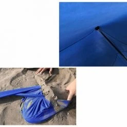 LIFCAUSAL Tente De Plage Abri Soleil Avec Sacs De Sable Pour Camping Pêche Randonnée Backyard Beach Park (Bleu) -Pergola Soldes 64081184 3