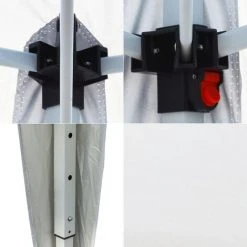 GROSMONDE 3 X 3 M Tente Pliante à Angle Droit étanche Pratique Blanc - Blanc -Pergola Soldes 64116316 4