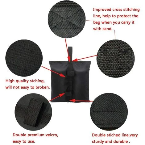ARC-EN-CIéL Sacs De Poids Pour Abris Instantanés De Qualité Supérieure - Sac De Sable Pour Tente - Sac De Poids Pour Pieds De Tente - Sac Lesté 41x44cm -Arcenciél 5 ARC-EN-CIéL Sacs De Poids Pour Abris Instantanés De Qualité Supérieure - Sac De Sable Pour Tente - Sac De Poids Pour Pieds De Tente - Sac Lesté 41x44cm -Arcenciél – Image 3