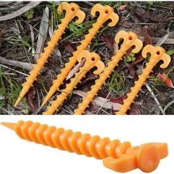 FR-LIFE BR-Vie Ongles Au Sol Piquets De Tente En Plastique PP De Qualité, Corde Piquet Clou Pour La Tente D'Exterieur Equipement Accessoire De TentePour Plage, Plage, Jungle, Boue.Jaune(20cm×4.5cm, 20 Pcs) -Pergola Soldes 64136068 3