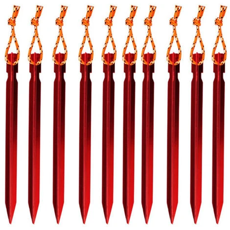 CARILLONSàVENT Hiker Piquets Tente, Sardines Tente Camping 18 Cm Avec Pochette De Rangement, Lot De 10(rouge) Carivent 3 CARILLONSàVENT Hiker Piquets Tente, Sardines Tente Camping 18 Cm Avec Pochette De Rangement, Lot De 10(rouge) Carivent