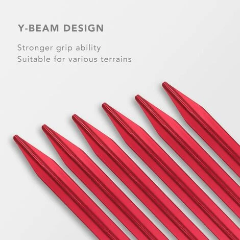 CARILLONSàVENT Hiker Piquets Tente, Sardines Tente Camping 18 Cm Avec Pochette De Rangement, Lot De 10(rouge) Carivent 4 CARILLONSàVENT Hiker Piquets Tente, Sardines Tente Camping 18 Cm Avec Pochette De Rangement, Lot De 10(rouge) Carivent – Image 2