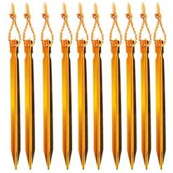 CARILLONSàVENT Hiker Piquets Tente, Sardines Tente Camping 18 Cm , Lot De 10（jaune） Carivent