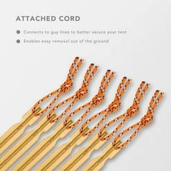 CARILLONSàVENT Hiker Piquets Tente, Sardines Tente Camping 18 Cm , Lot De 10（jaune） Carivent -Pergola Soldes 64140221 3