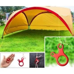 JUNJUN-Alliage D'aluminium Guyline Accessoires Pour Tente Guyline Cord Ajusteur De Cordon De Corde à Vent En Aluminium Tendeur En Alliage D'Aluminium Léger Pour Tente Bâche Randonnée Camping(16Pièces) -Pergola Soldes 64190794 3