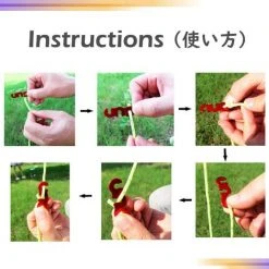 JUNJUN-Corde De Tente Réfléchissante 4 M Corde Nylon Avec Tendeur En Aluminium Léger Ficelle Pour Bâche Fixation Camping -Pergola Soldes 64191369 4