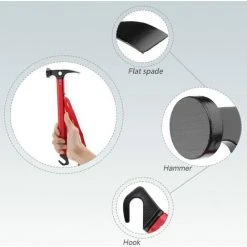 HAZEL Kits D'extracteur De Maillet Clous De Poteaux De Tente Extracteur Multifonction Pour La Randonnée De Camping En Plein Air -Pergola Soldes 64196652 4