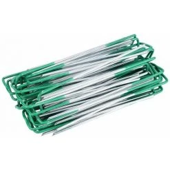 THSINDE 50pcs Ancrages Au Sol Ancrages Au Sol Piquets En Forme De U Piquets De Sol Pour Mauvaises Herbes Polaire Jardin Polaire Camping Tuyau D'arrosage Goutte à Goutte Tuyau Perlé Jardin Gazon Artificiel Ancres Galvanisées à Chaud -Pergola Soldes 64465011 4