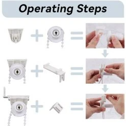 MERKMAK Lot De 2 Support De Store Enrouleur Fenetre 17 Mm Pieces De Rechange Kit De Fixations Pour Store Enrouleur Double Pour Store Enrouleur Occultant, Store Enrouleur Lateral, Store Enrouleur Double -Pergola Soldes 64530296 3