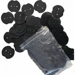 HABIENTôT 100 PCS Rondelles Pour Piquets De Fixation En Acier Pour Bâche, Rondelle D'ancrage En U Pour Piquets De Jardin, Piquets De Fixation Tente (3 Trous Communs) Noir，Oi-FRIS -Pergola Soldes 64562237 3