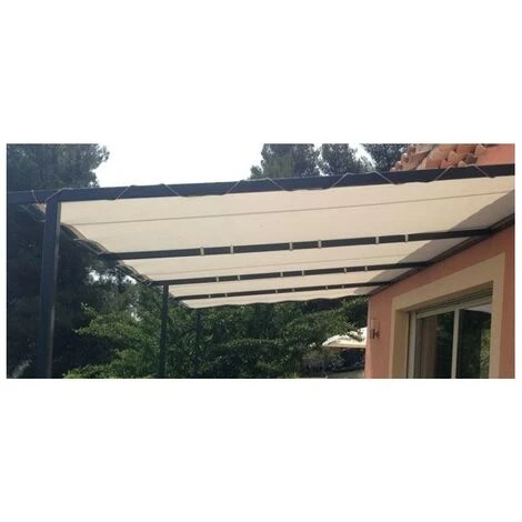 UNIVERS DU PRO Bâche Speciale Pergola Et Tonnelle 4.10 X 3.10 M IVOIRE Haute Protection UV Avec Oeillets 5 UNIVERS DU PRO Bâche Speciale Pergola Et Tonnelle 4.10 X 3.10 M IVOIRE Haute Protection UV Avec Oeillets – Image 3