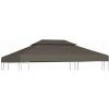 TANCYCO Toile Supérieure De Belvédère 2 Niveaux 310 G/m² 4x3 M Taupe 2 TANCYCO Toile Supérieure De Belvédère 2 Niveaux 310 G/m² 4x3 M Taupe -Pergola Soldes 64703658 1