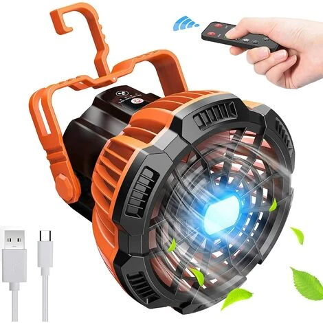 SINCèREETALI Ventilateur De Camping Avec Lanterne LED 3 En 1 Portable Pour Tente, Ventilateur De Camping Rechargeable, Batterie Externe, Télécommande Avec Anneau De Suspension Pour Intérieur/extérieur, Camping, Randonnée, Maison, Bureau, Voiture, Pannes D'urgence 3 SINCèREETALI Ventilateur De Camping Avec Lanterne LED 3 En 1 Portable Pour Tente, Ventilateur De Camping Rechargeable, Batterie Externe, Télécommande Avec Anneau De Suspension Pour Intérieur/extérieur, Camping, Randonnée, Maison, Bureau, Voiture, Pannes D'urgence