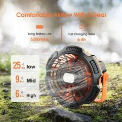 SINCèREETALI Ventilateur De Camping Avec Lanterne LED 3 En 1 Portable Pour Tente, Ventilateur De Camping Rechargeable, Batterie Externe, Télécommande Avec Anneau De Suspension Pour Intérieur/extérieur, Camping, Randonnée, Maison, Bureau, Voiture, Pannes D'urgence 8 SINCèREETALI Ventilateur De Camping Avec Lanterne LED 3 En 1 Portable Pour Tente, Ventilateur De Camping Rechargeable, Batterie Externe, Télécommande Avec Anneau De Suspension Pour Intérieur/extérieur, Camping, Randonnée, Maison, Bureau, Voiture, Pannes D'urgence -Pergola Soldes 64706030 2