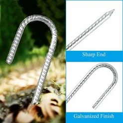LLOVE Ancres De Sol En Lot De 10, Piquets De Tente En Acier Galvanisé,piquets De Fixation Avec Crochet En J, 12 Pouces Trampoline Auvent Ancrage Au Sol En Acier Très Résistant 9 LLOVE Ancres De Sol En Lot De 10, Piquets De Tente En Acier Galvanisé,piquets De Fixation Avec Crochet En J, 12 Pouces Trampoline Auvent Ancrage Au Sol En Acier Très Résistant -Pergola Soldes 64871226 3