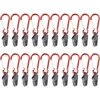 PERLE RARE Pince De Tente Avec, 20 Morceaux Clip De Fixation Coupe-Vent Rouge Avec Clip De Fixation Coupe-Vent Tentes De Camping Clips De Tente Pour Articles Ménagers Fixes