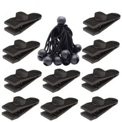 PERLE RARE 10 Sets Clip De Bâche Tente Pince Bâche Auvents Clip Auvents Pince Tendeur Corde Élastique Élastique Pour Bâche Ball Bungee Corde Pour Tentes, Couvertures, Auvents, Bannières, Navigation De Plaisance