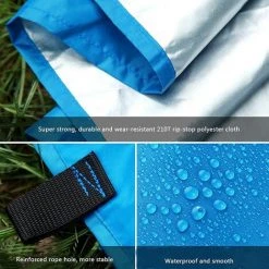 Camping Tente Tarp 3 * 3M Etanche à Coupe-vent De La Pluie Tente De Pluie Plueule Tarp Portable Tarpaulin Shelter Sunshade Canopy, Pour La Pêche En Plein Air Randonnée En Camping (Couleur: Bleu) 56Vingt 10 Camping Tente Tarp 3 * 3M Etanche à Coupe-vent De La Pluie Tente De Pluie Plueule Tarp Portable Tarpaulin Shelter Sunshade Canopy, Pour La Pêche En Plein Air Randonnée En Camping (Couleur: Bleu) 56Vingt -Pergola Soldes 64941034 4