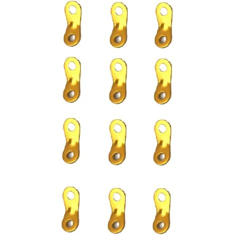 EAUDACè 12 Pièce Tendeur De Corde 2 Trous Ajusteur De Corde à Vent Tendure Pour Tente Randonnée Camping (12PCS Or) 3 EAUDACè 12 Pièce Tendeur De Corde 2 Trous Ajusteur De Corde à Vent Tendure Pour Tente Randonnée Camping (12PCS Or)