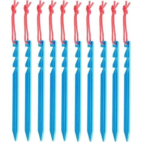 LITZEE Piquets De Tente 10 Pièces Sardines Camping Piquets De Fixation Léger Avec Sac De Rangement Pour Randonnée Voyage En Plein Air Activités Extérieur (Bleu 18cm) 3 LITZEE Piquets De Tente 10 Pièces Sardines Camping Piquets De Fixation Léger Avec Sac De Rangement Pour Randonnée Voyage En Plein Air Activités Extérieur (Bleu 18cm)