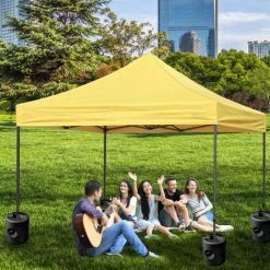 Froadp Ensemble De 4 Supports De Pieds De Pavillon En HDPE, Pouvant être Remplis D'eau Ou De Sable, Pieds Stabilisateurs De Pavillon Pour Auvents De Gazebo, Tentes De Fête De Jardin, Noir -Pergola Soldes 65112609 5